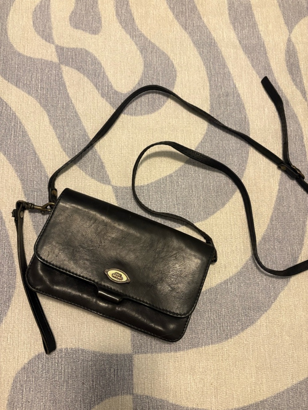 The Trend Black Leather Crossbody Bag - Women